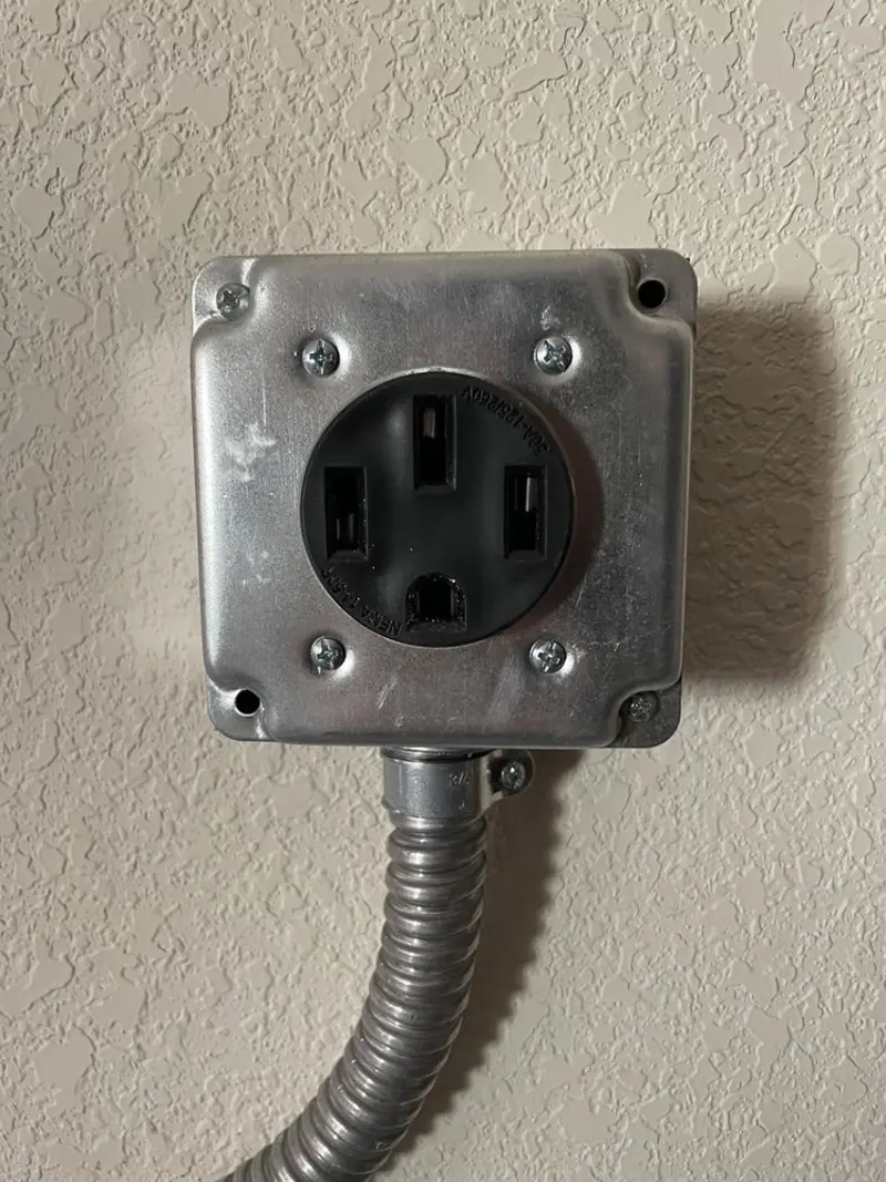NEMA 14-50 outlet installed for Smart Home Electrical in Collingdale